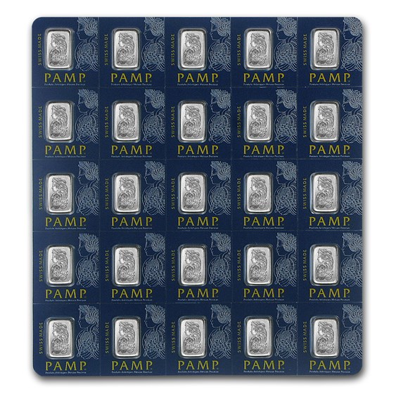 25x1 gram Platinum Bar - PAMP Suisse Multigram+25 (In Assay) 25x1 gram Platinum Bar - PAMP Suisse Multigram+25 (In Assay)